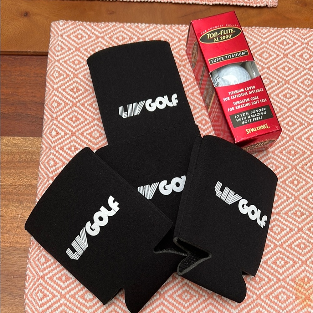Golf ⛳️ Bundle - LIV Golf 4-Some Koozies & Golf Balls